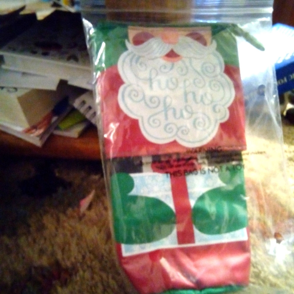 Peek a boo Santa pouch  put stuff in